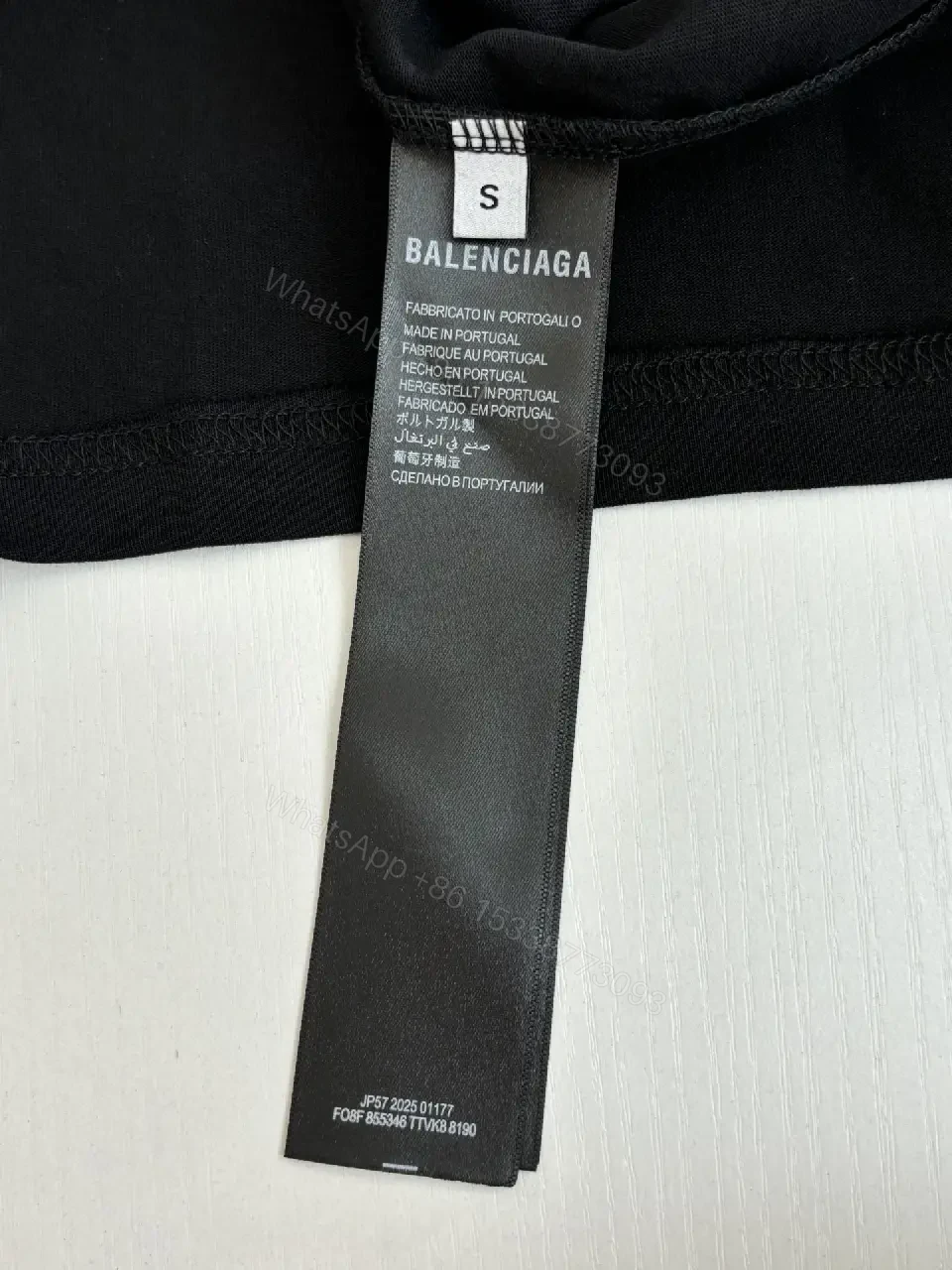 View 10 of Black Cotton Oversized Bold BALENCIAGA Graphic T-Shirt