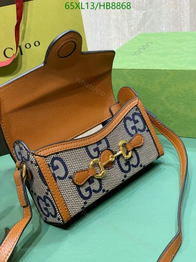 View 6 of Elegant Gucci Knockoff Horsebit 1955 Crossbody Bag HB8868