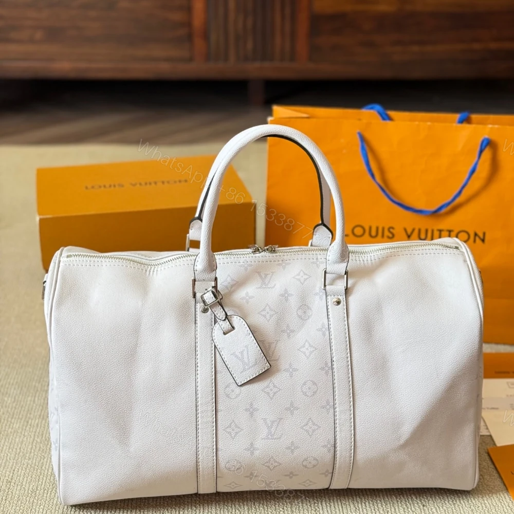 View 2 of Louis Vuitton Keepall 5 Bandouliere Optical White 40Cm M30885