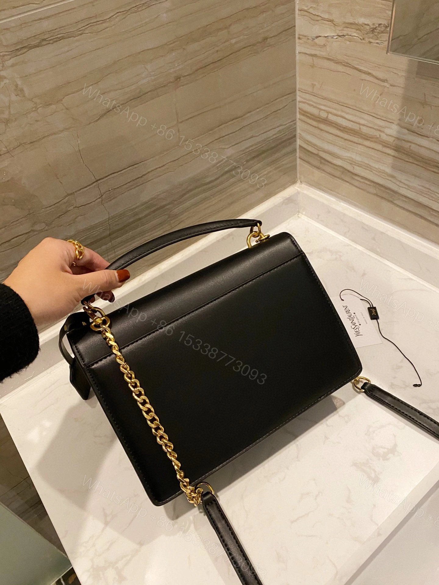 View 9 of Saint Laurent Women Medium Sunset Shoulder Bag