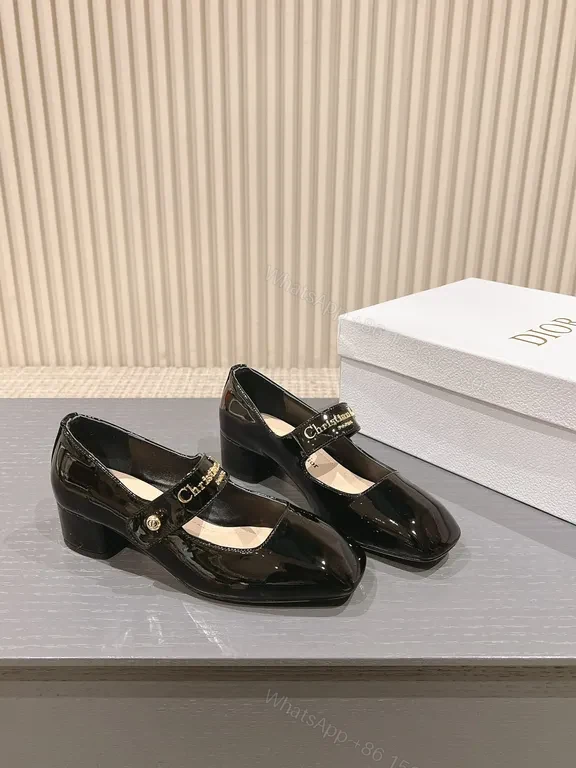 View 4 of Chic Patent Mary Jane Flats with Dior Strap - All-Day Luxury