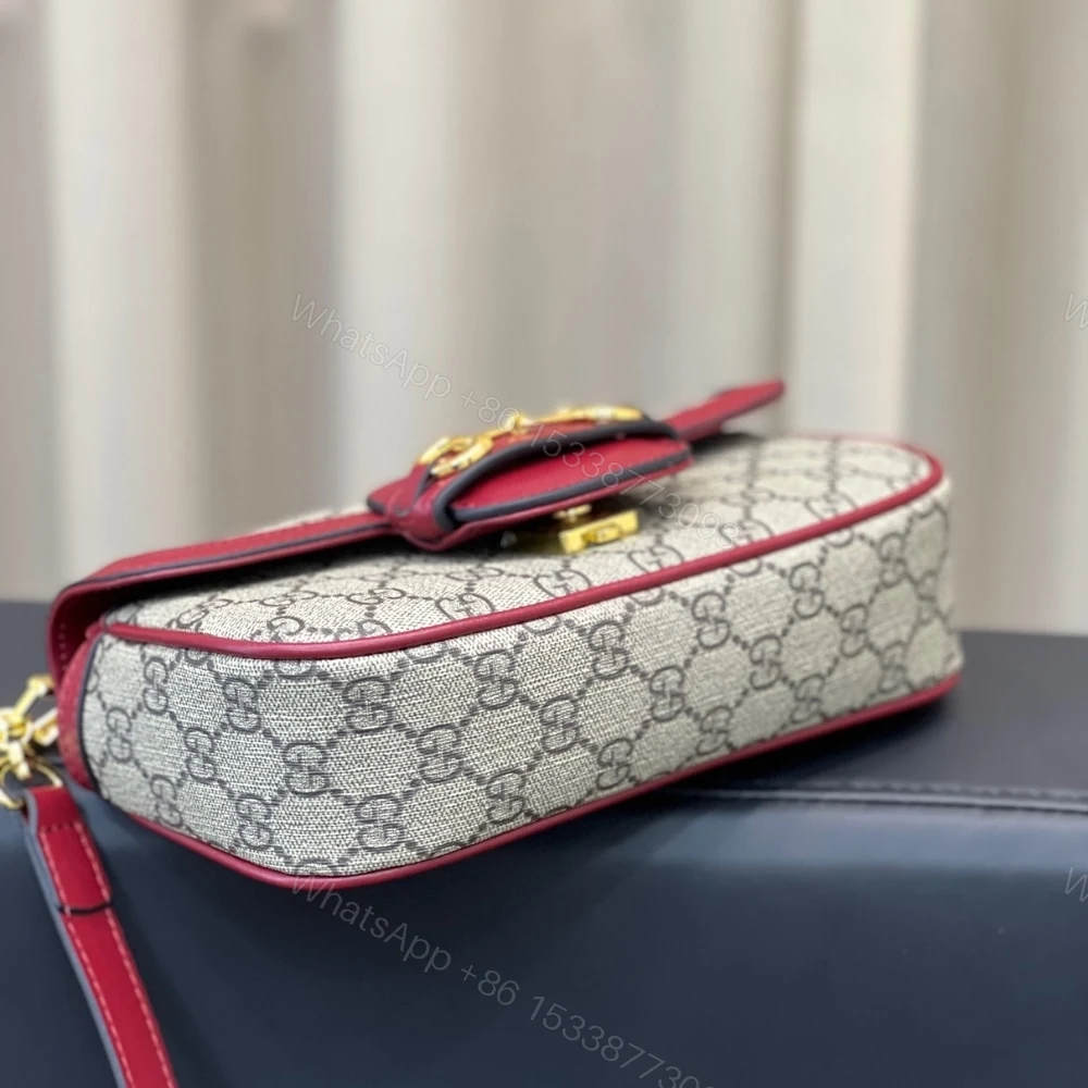 View 4 of Gucci Horsebit 1955 Small Top Handle Bag Rosso Ancora Red ‎22Cm 815206 AAEC2 6207