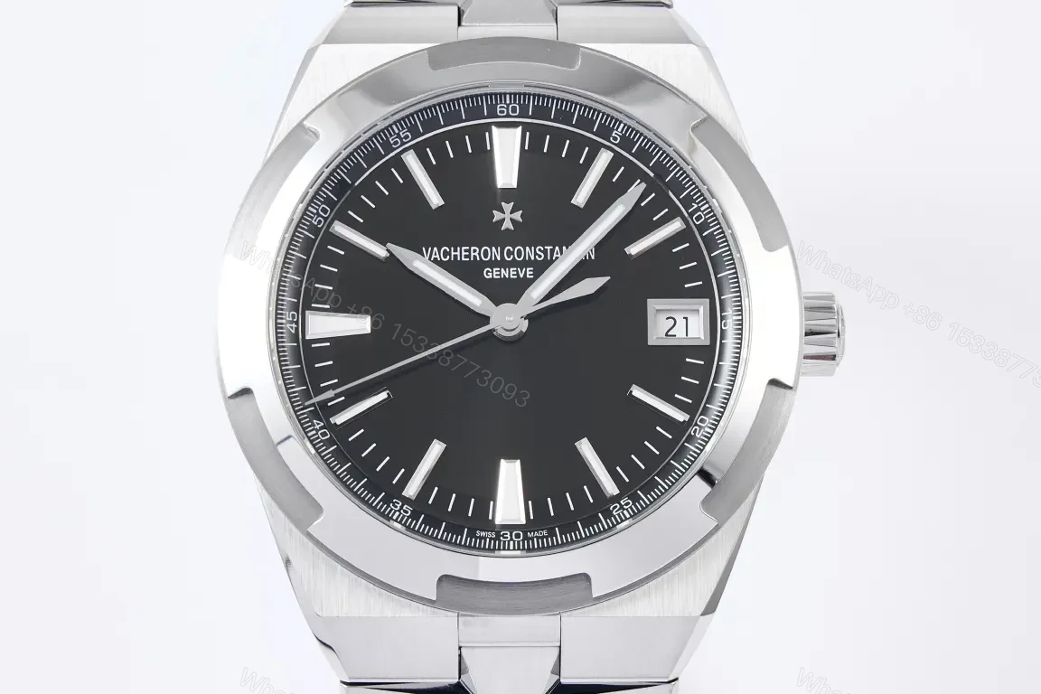 View 2 of JJ Factory Vacheron Constantin Overseas 4500V Series Stainless Steel Watch – Black Dial, 41mm, Automatic Movement, Date Display, Steel Bracelet or Rubber Strap Options