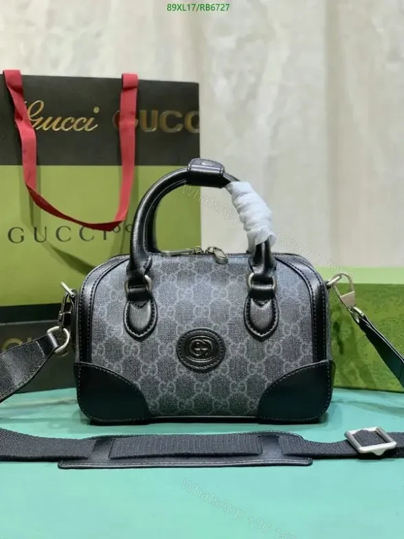 View 2 of Gucci Knockoff Small Duffle Interlocking G Bag RB67278 – AAAA Craftsmanship