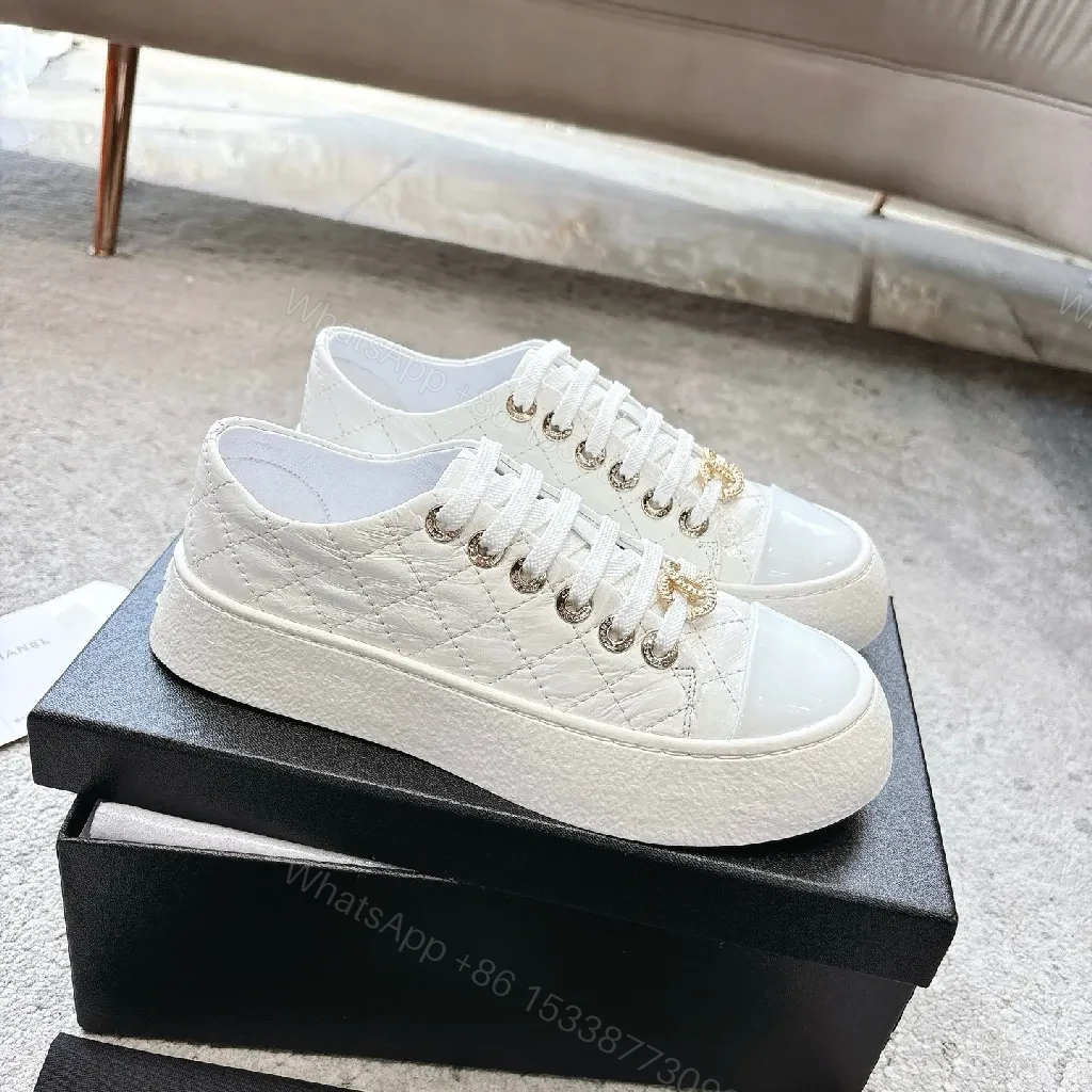 View 9 of White Quilted Leather Sneakers, Luxury Everyday Style, Cushioned Comfort