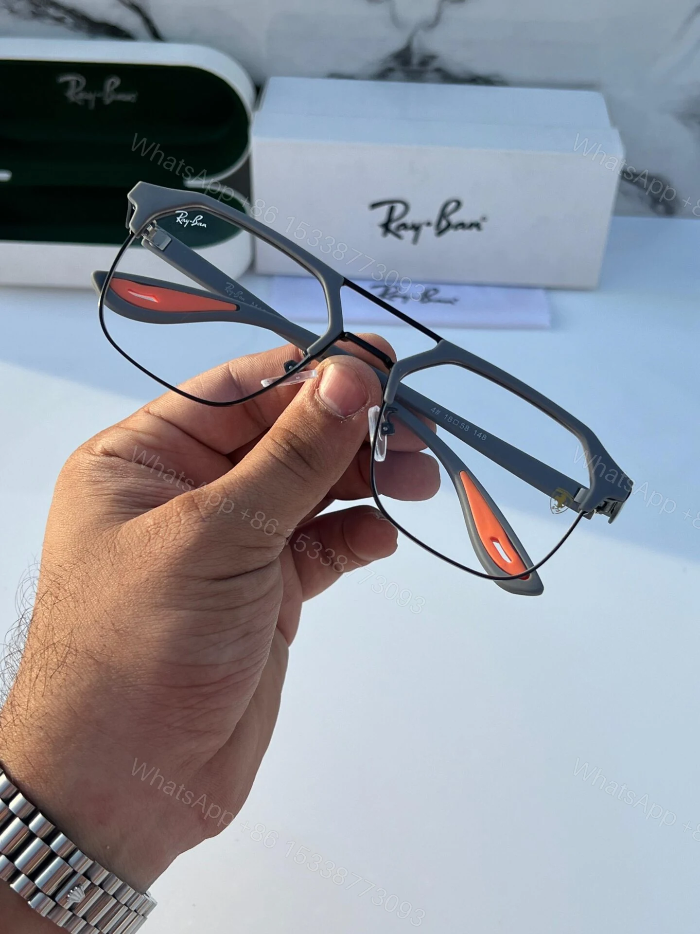 View 4 of Ray-Ban Ferrari Edition Square Aviator Sunglasses