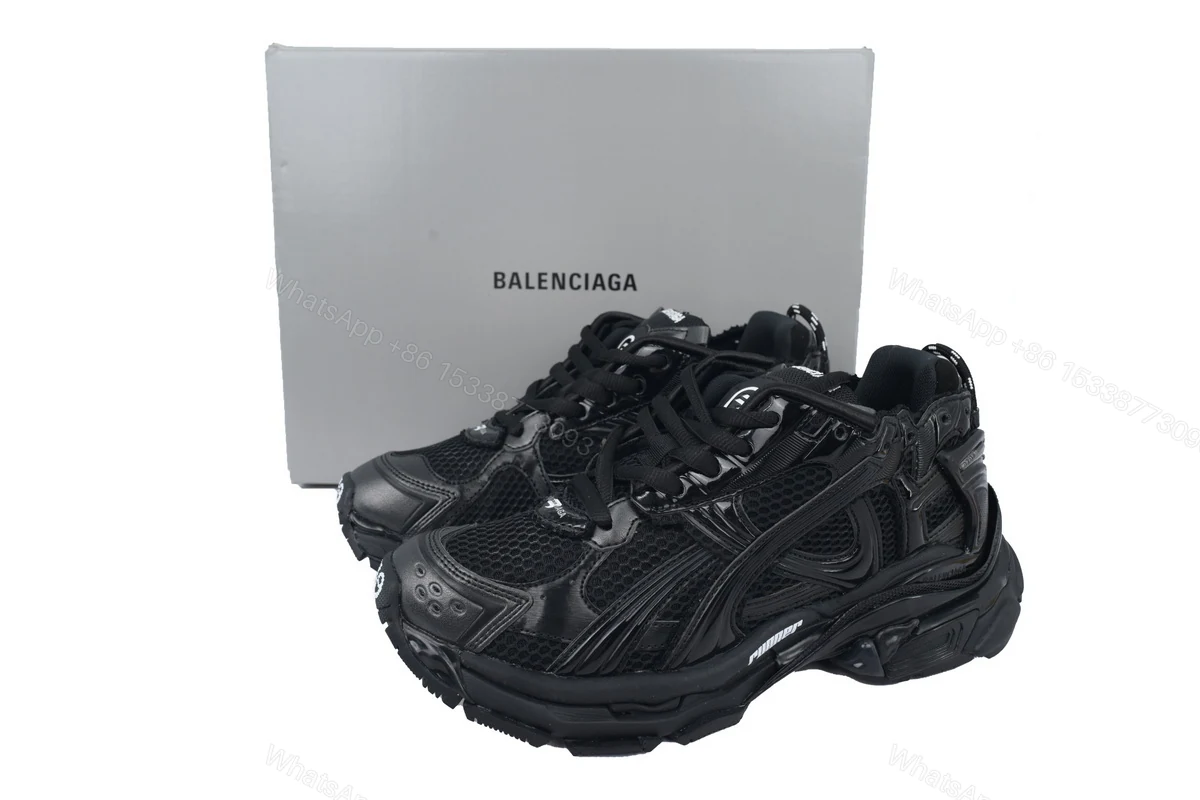 View 6 of Balenciaga Runner Sneaker All Black 772767 W3RNY 0135