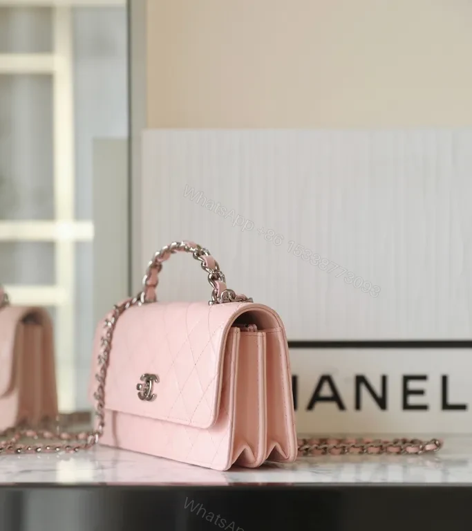 View 3 of Pink Quilted Flap Bag | Soft Luxury, Everyday Icon
