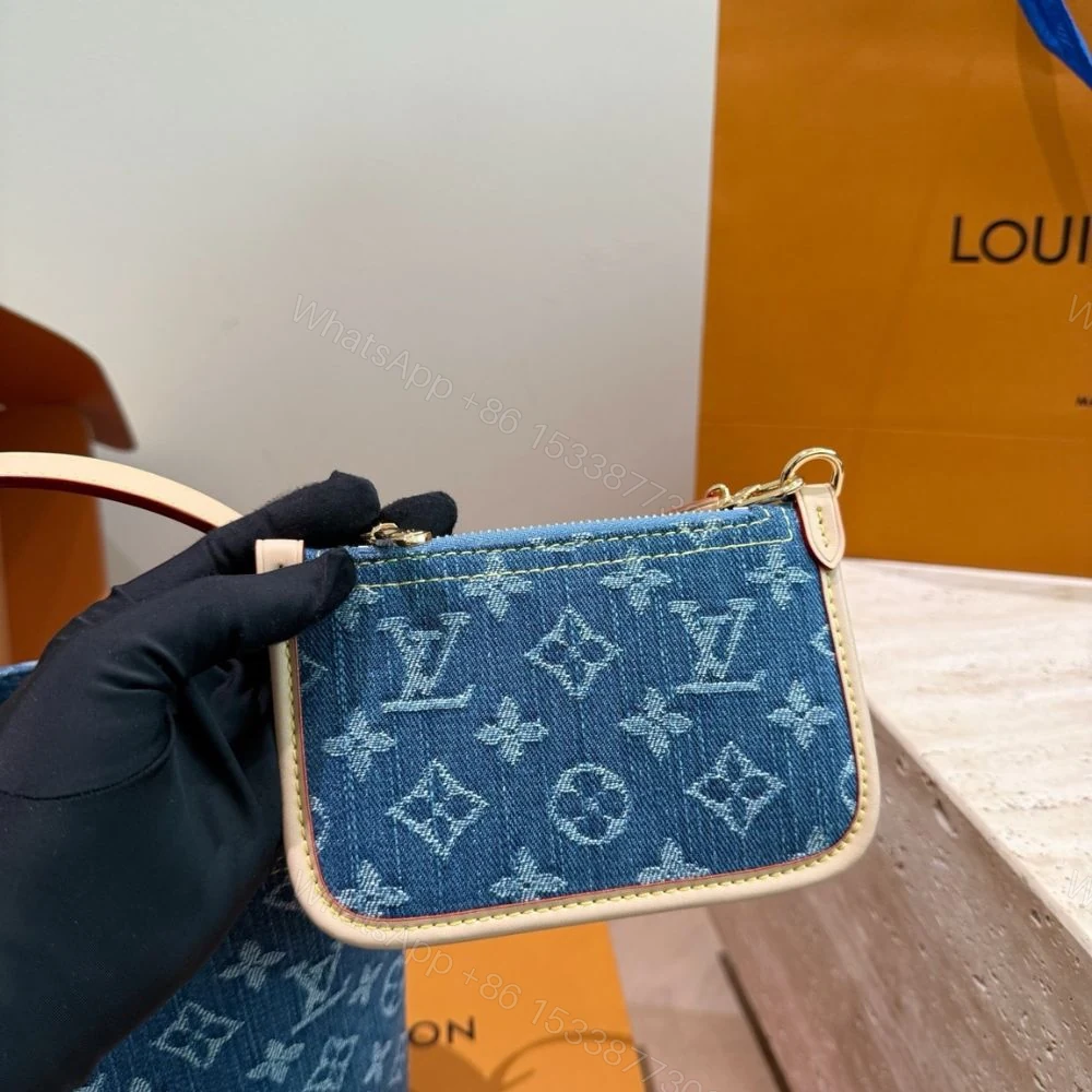 View 7 of Louis Vuitton All In BB Blue Denim 18cm M28107