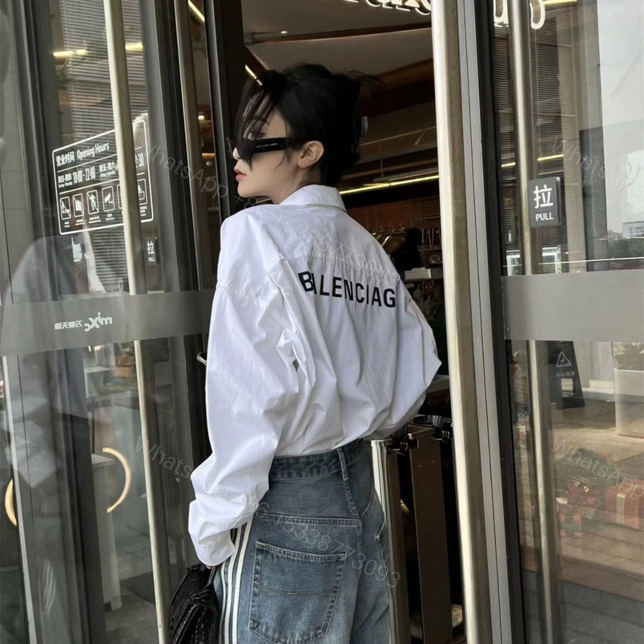 View 15 of 高仿Balenciaga*SS24系列725377長袖襯衫白色