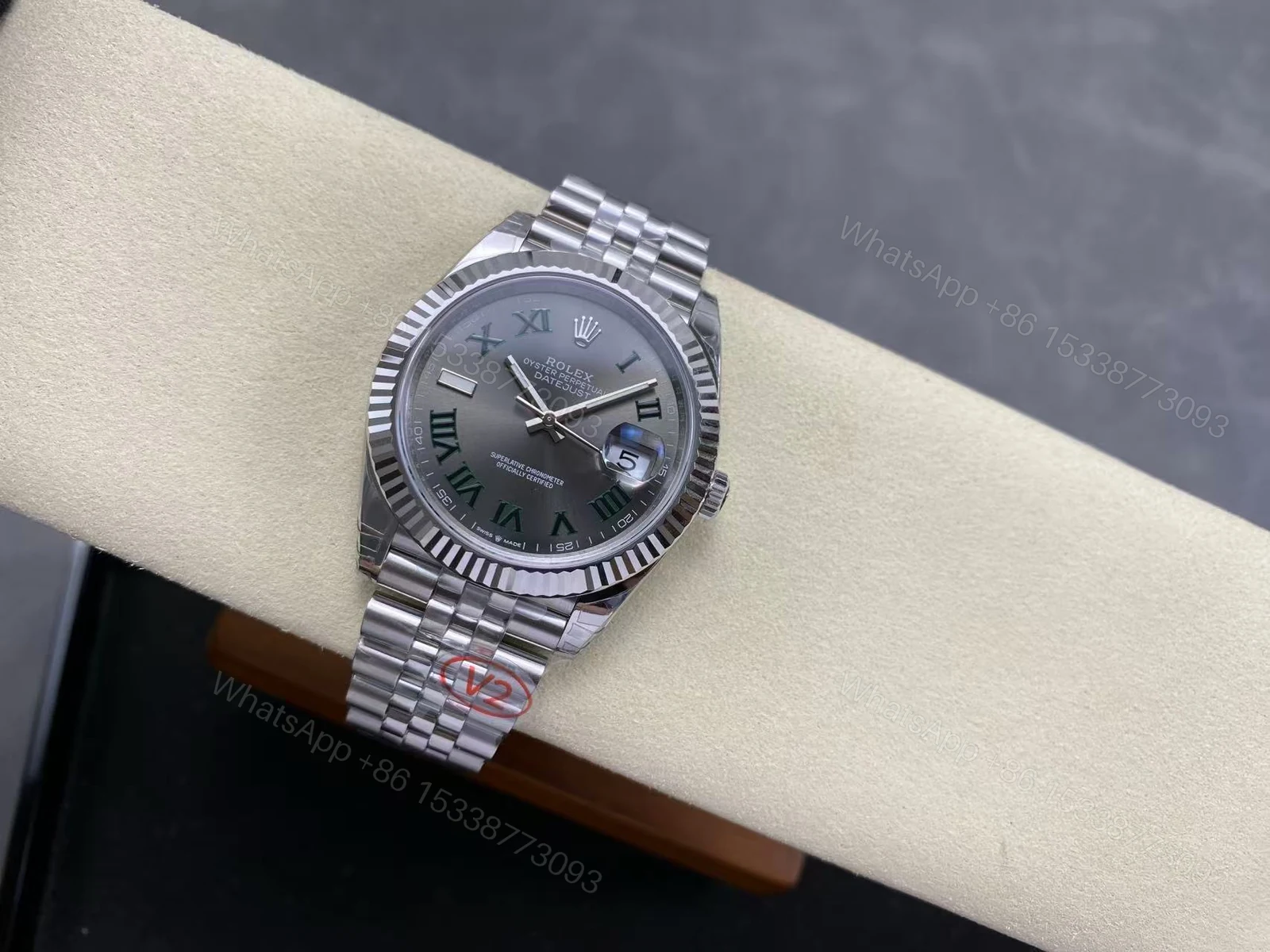 View 9 of Rolex Datejust 126334 Wimbledon Replica
