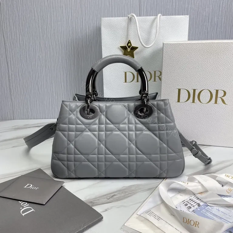 View 8 of Quilted Carryall with Signature Hardware - Dior-Style Luxury Bag