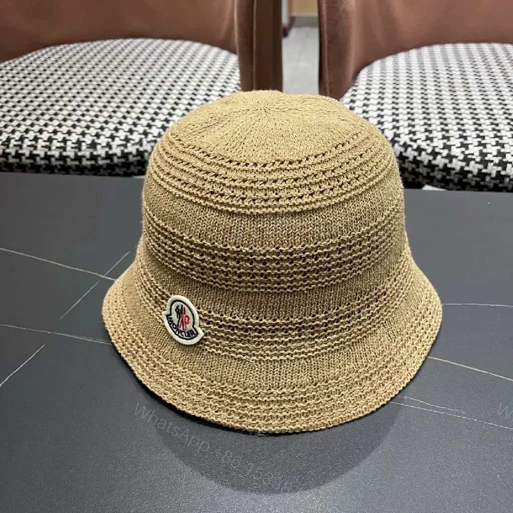 View 3 of Lightweight Straw Bucket Hat with Iconic Emblem