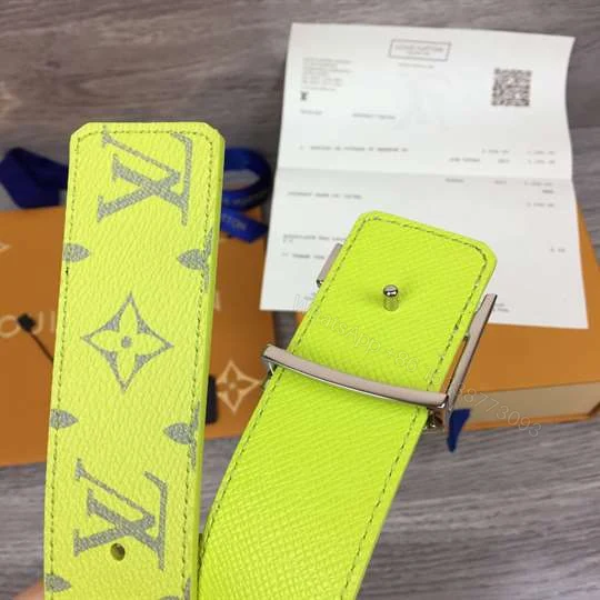 View 3 of LOUIS VUITTON MEN’S INITIALES 40MM REVERSIBLE BELT YELLOW – B128