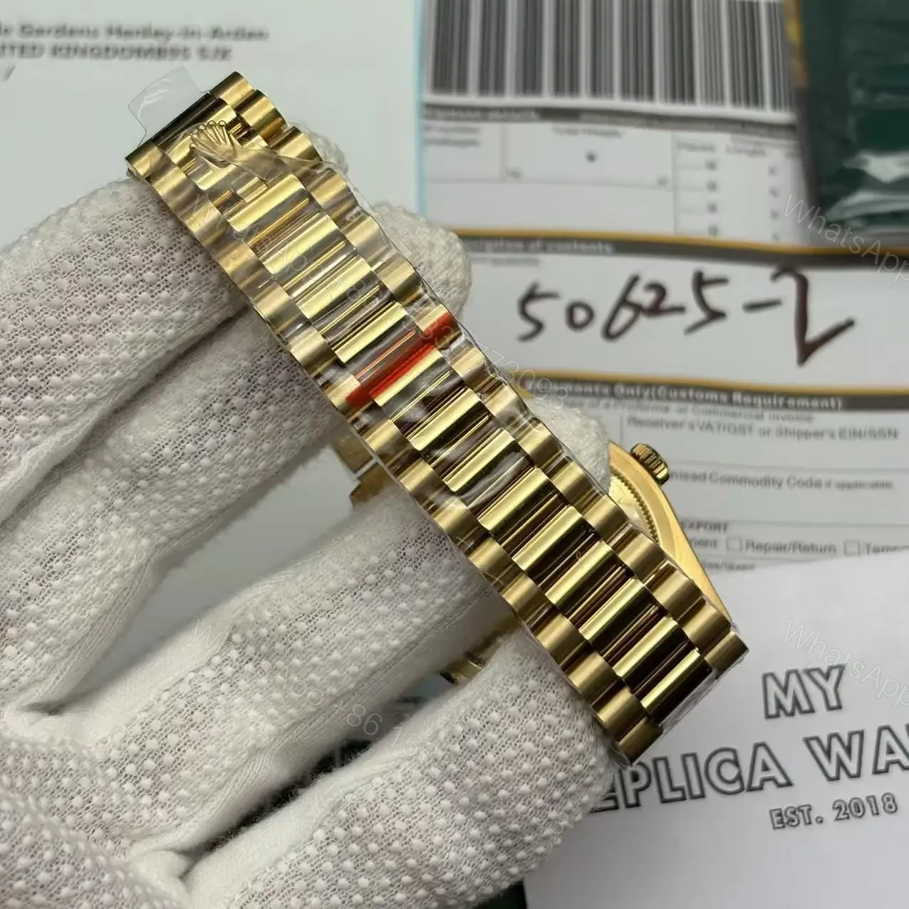 View 6 of Rolex Day Date President Gold Replica – Black Dial