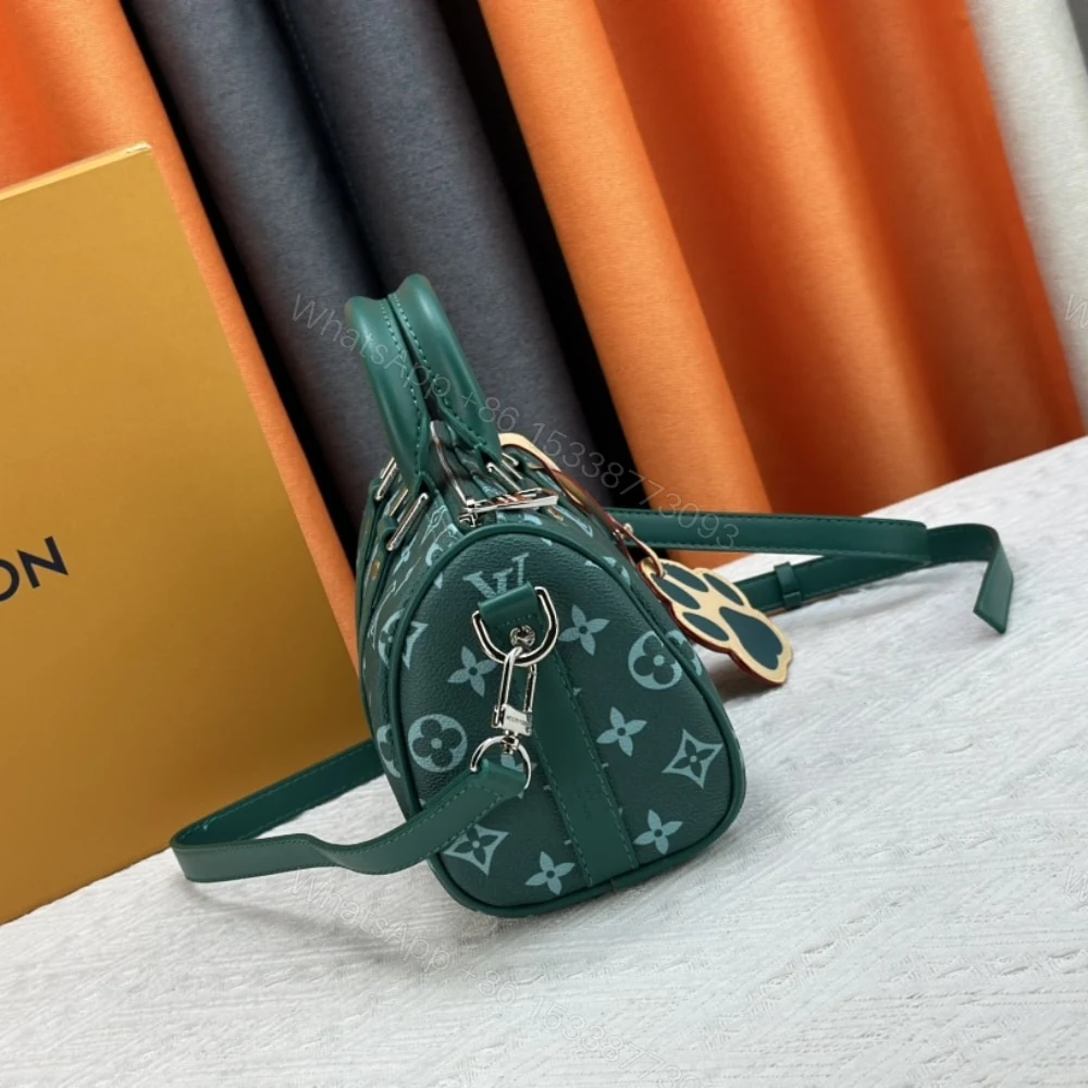 View 3 of Louis Vuitton Keepall Bandoulière 25 Monogram Green 25Cm