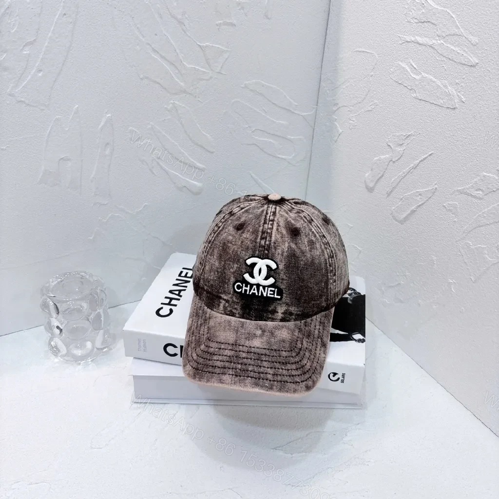 View 2 of Denim Chanel Emblem Cap â€” Modern Luxury, Effortless Presence