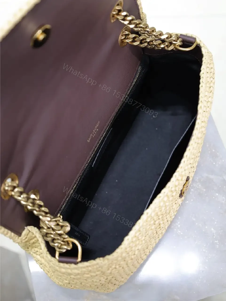 View 3 of Raffia Crossbody Bag – Casual Luxury, YSL-Inspired Charm