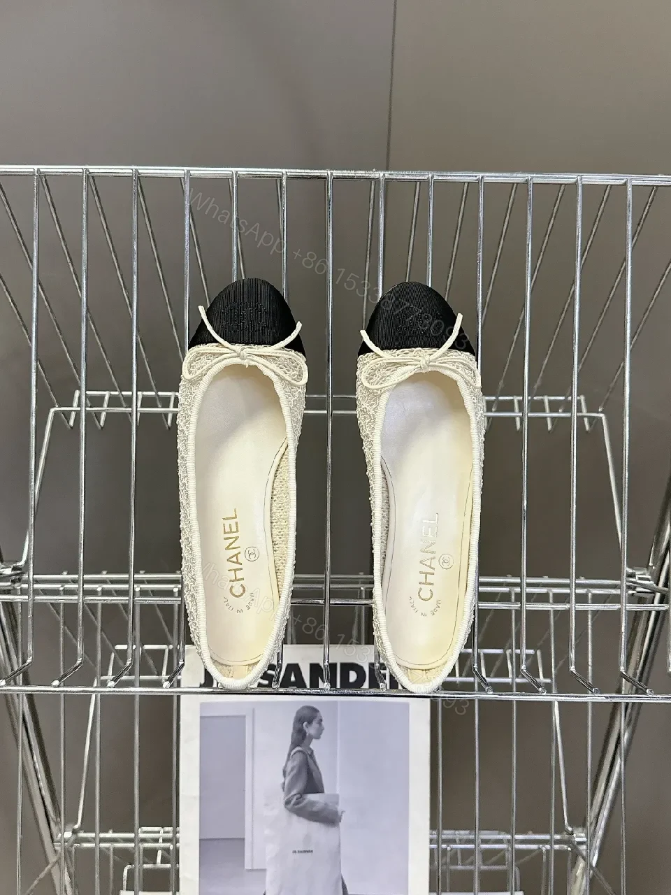 View 4 of Two-Tone Lace Flats: Texture-Driven Chic, All-Day Comfort
