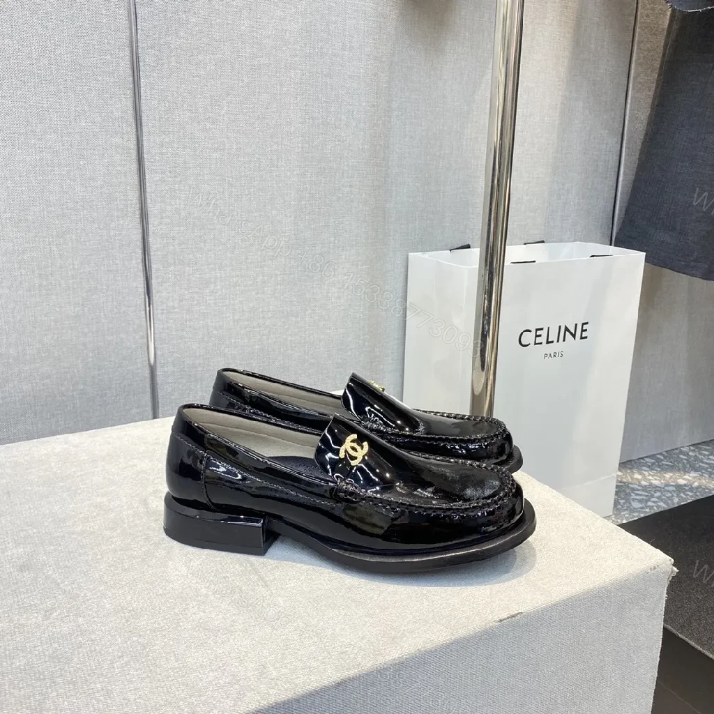 View 6 of Patent Leather Loafer: Chic Shine, Couture Hardware, Slip-On Slim Sole