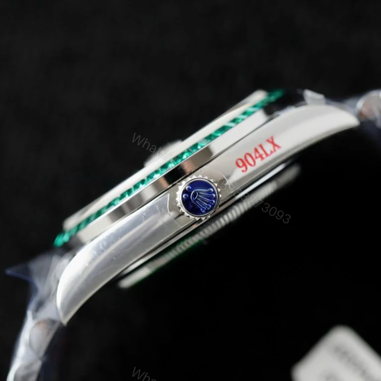 View 5 of Day-Date 40mm Super Clone Custom Moissanite Diamonds + Sapphire Baguette Men’s Watch