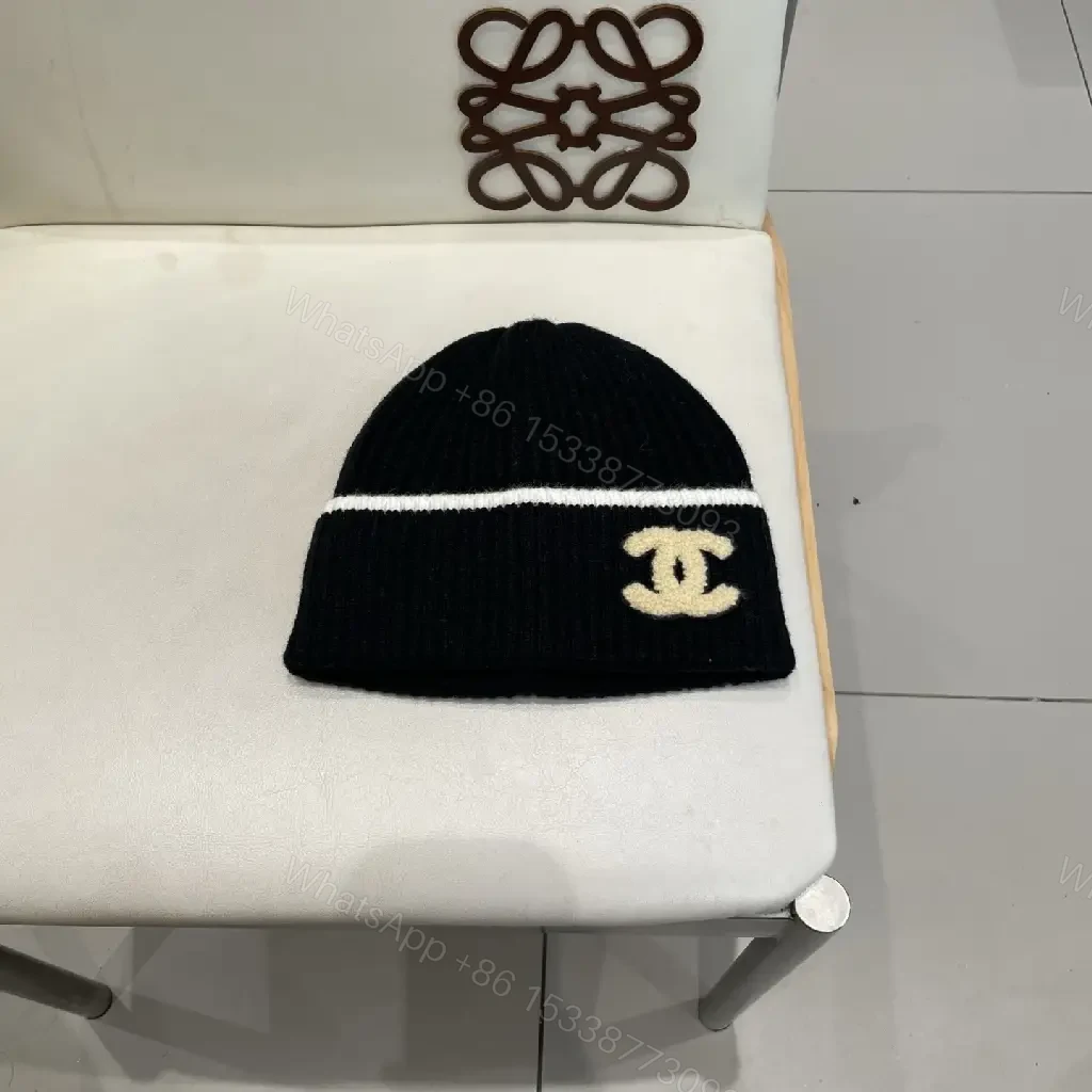 Black Knit Beanie — Luxe Logo, Everyday Comfort, One-Size — view 1