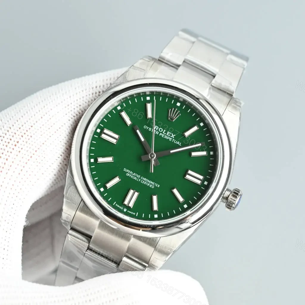 View 2 of Beautiful rolex oyster perpetual replica 41MM Green Dial 134300-0004