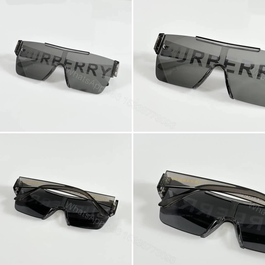 View 3 of First Copy Burberry Silver Shield Unisex Sunglasses UV Protection Premium Quality