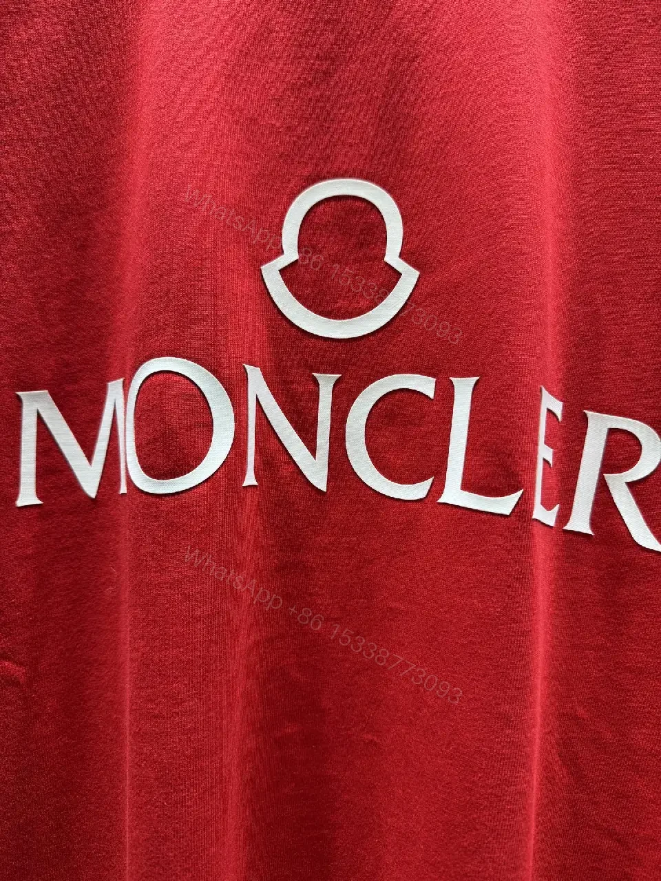 View 10 of Red Cotton Tee: Bold Red Luxury Classic Crew Neck Tee