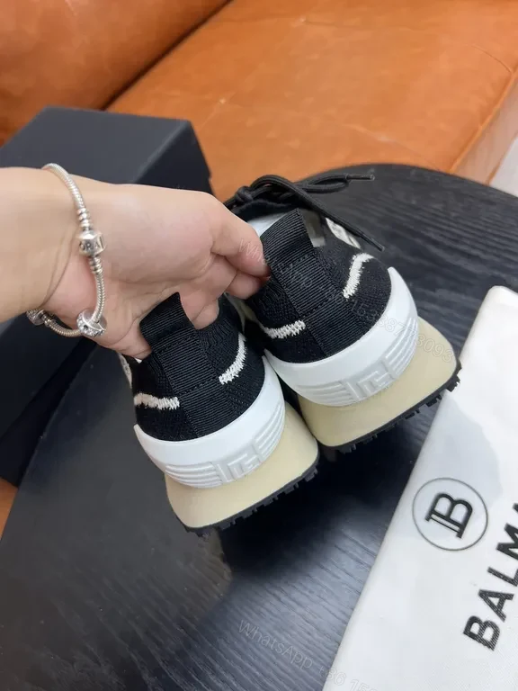 View 6 of Sleek Knit Runner: Balmain-Inspired Luxury High Tops