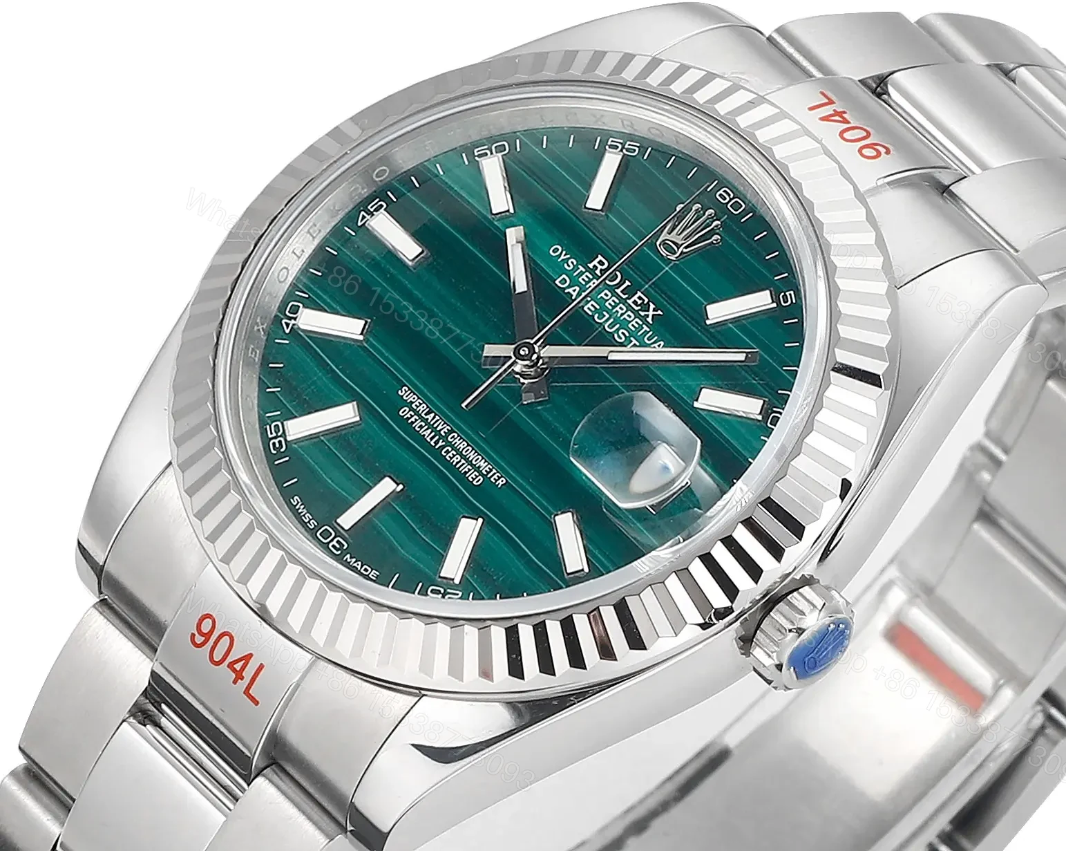View 4 of C+ Factory Clean Factory – Rolex Custom Datejust 41 Green Malachite – Rolex Custom Datejust 41 Tiger’s Eye Dial – Rolex Custom Datejust 41 Goldstone Dial – Rolex Custom Datejust 41 Meteorite Dial