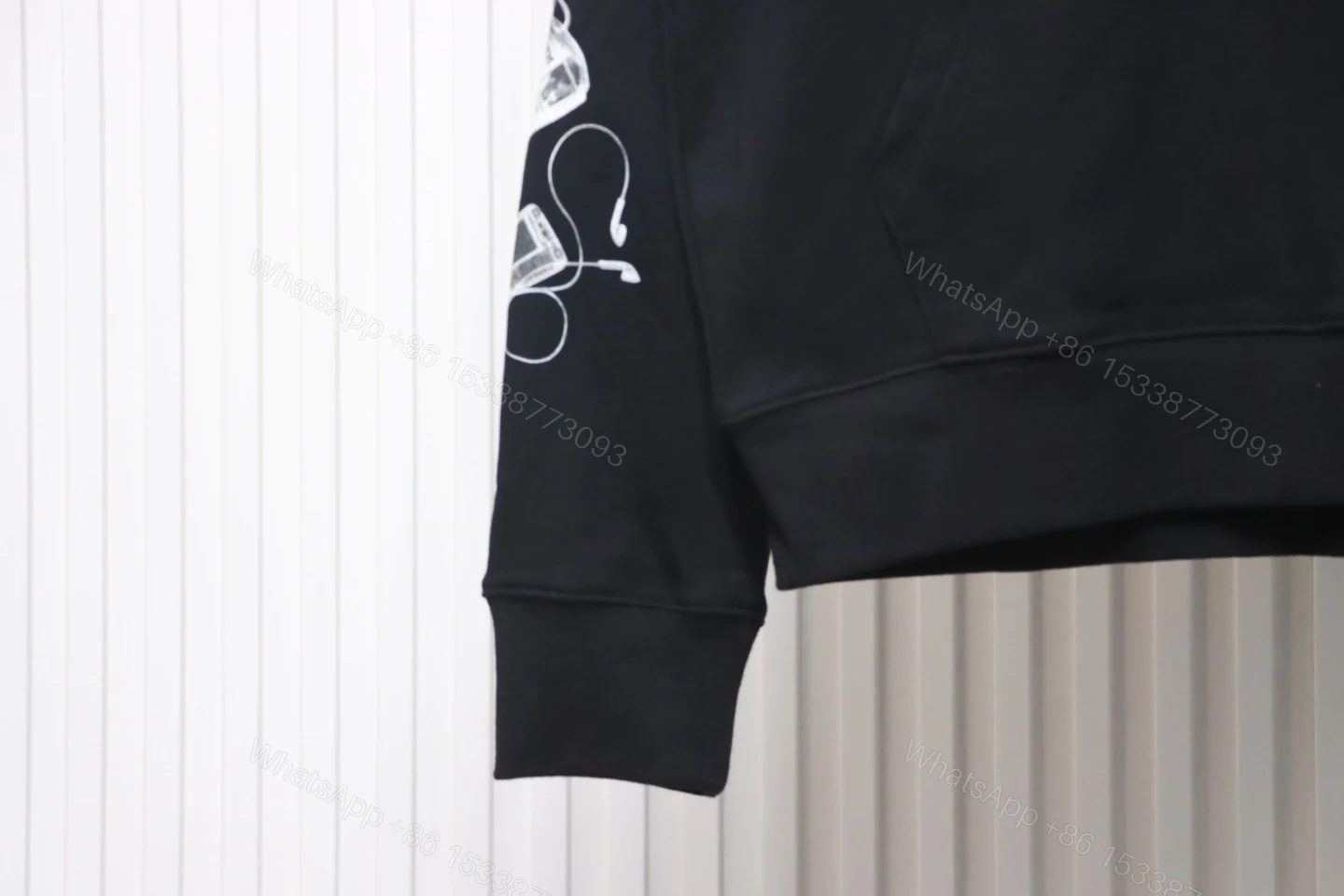 View 10 of Off-white Ink-splashed arrow twill oil painting graffiti hoodie