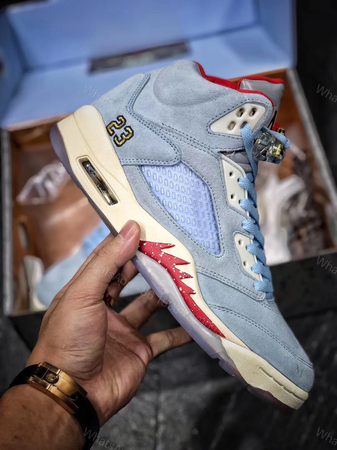 View 3 of Trophy room x Air Jordan 5 Reps
