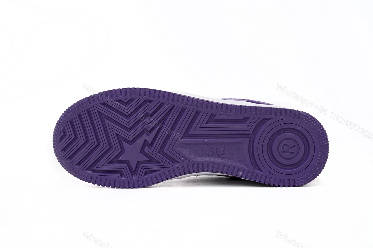 View 10 of Cheap Fake BapeSta A Bathing Ape Low White Purple 1170 0191 007
