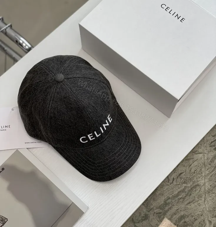View 8 of Charcoal Heathered Cap â€“ Minimalist Celine-Inspired, Premium Logo Detail