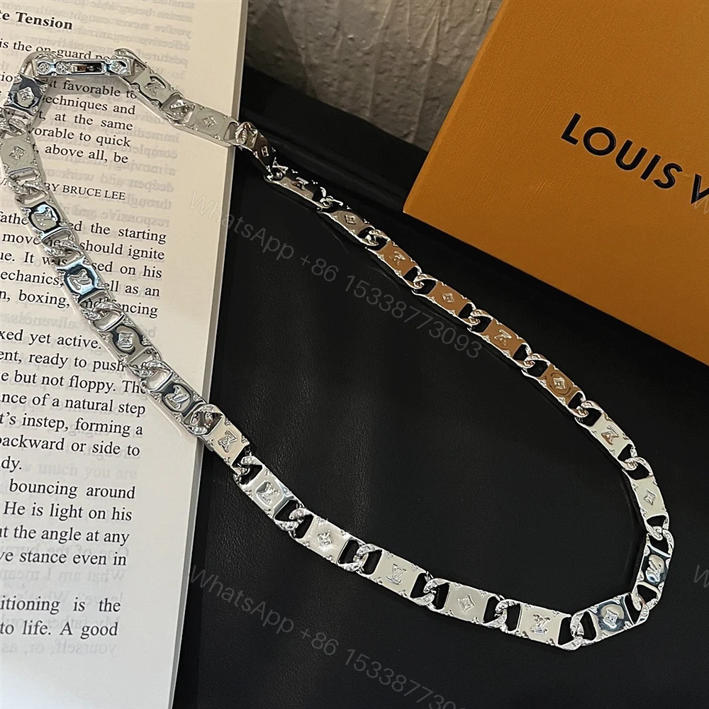 View 2 of Louis Vuitton Monogram Tied Up Necklace Silver M00919
