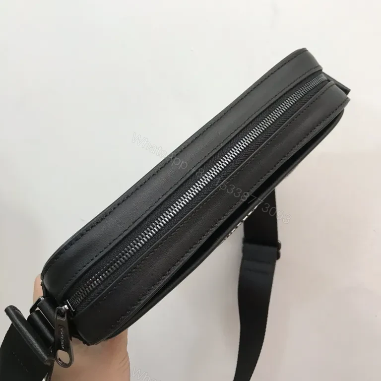 View 2 of Charcoal Plaid Crossbody: Leather Trim, Modern Carryall