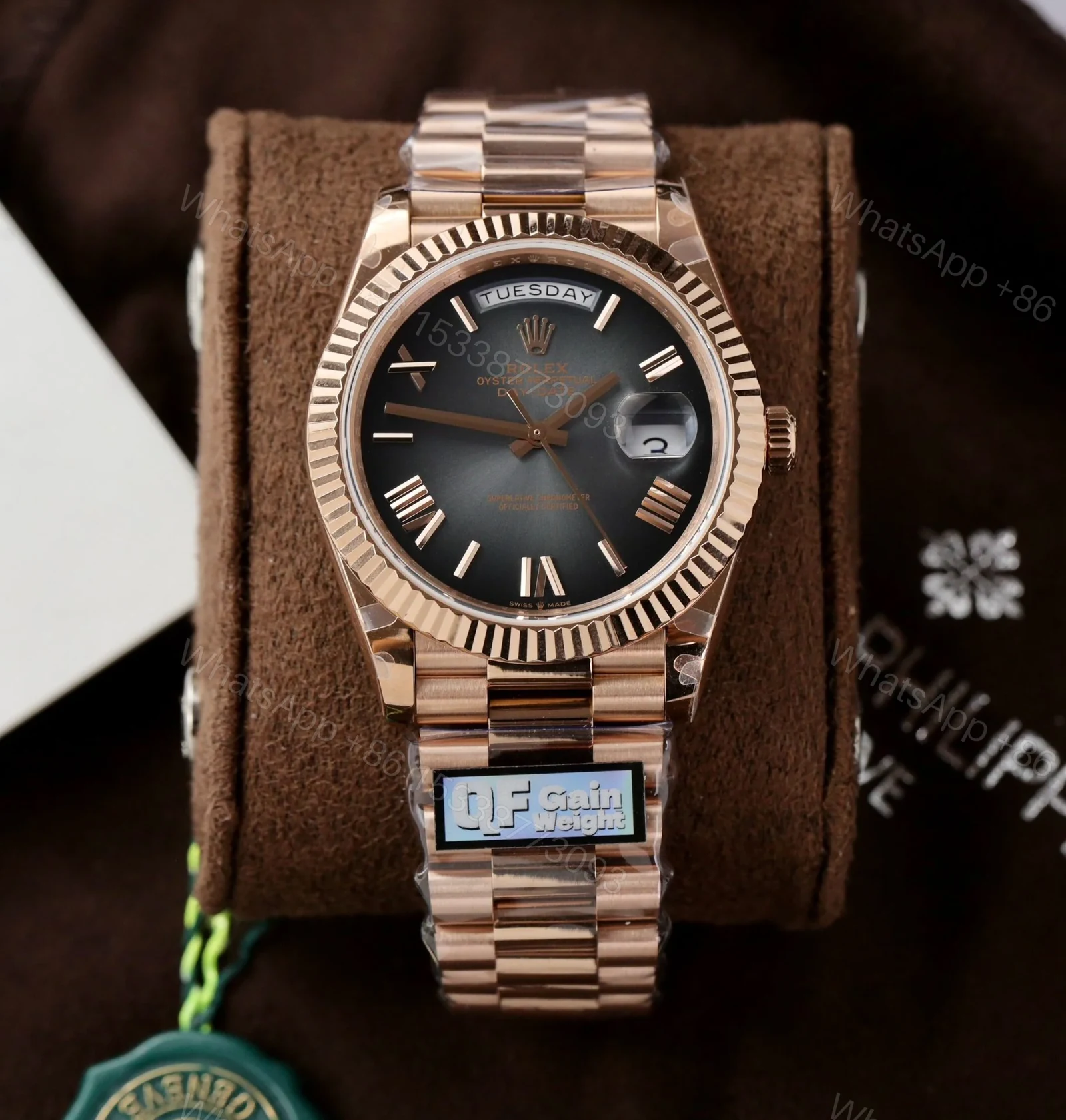 View 3 of Superclone Rolex Day-Date Slate Ombré Dial 228235-0055 40 mm