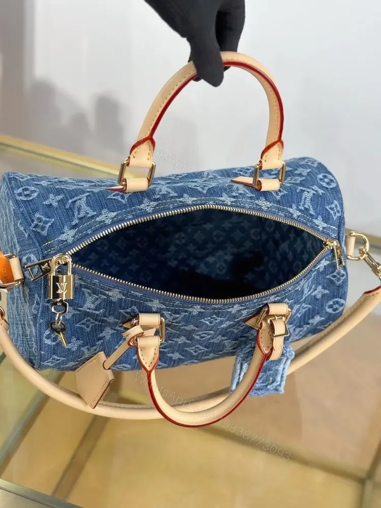 View 4 of Louis Vuitton Monogram Denim Speedy Soft 30 bag