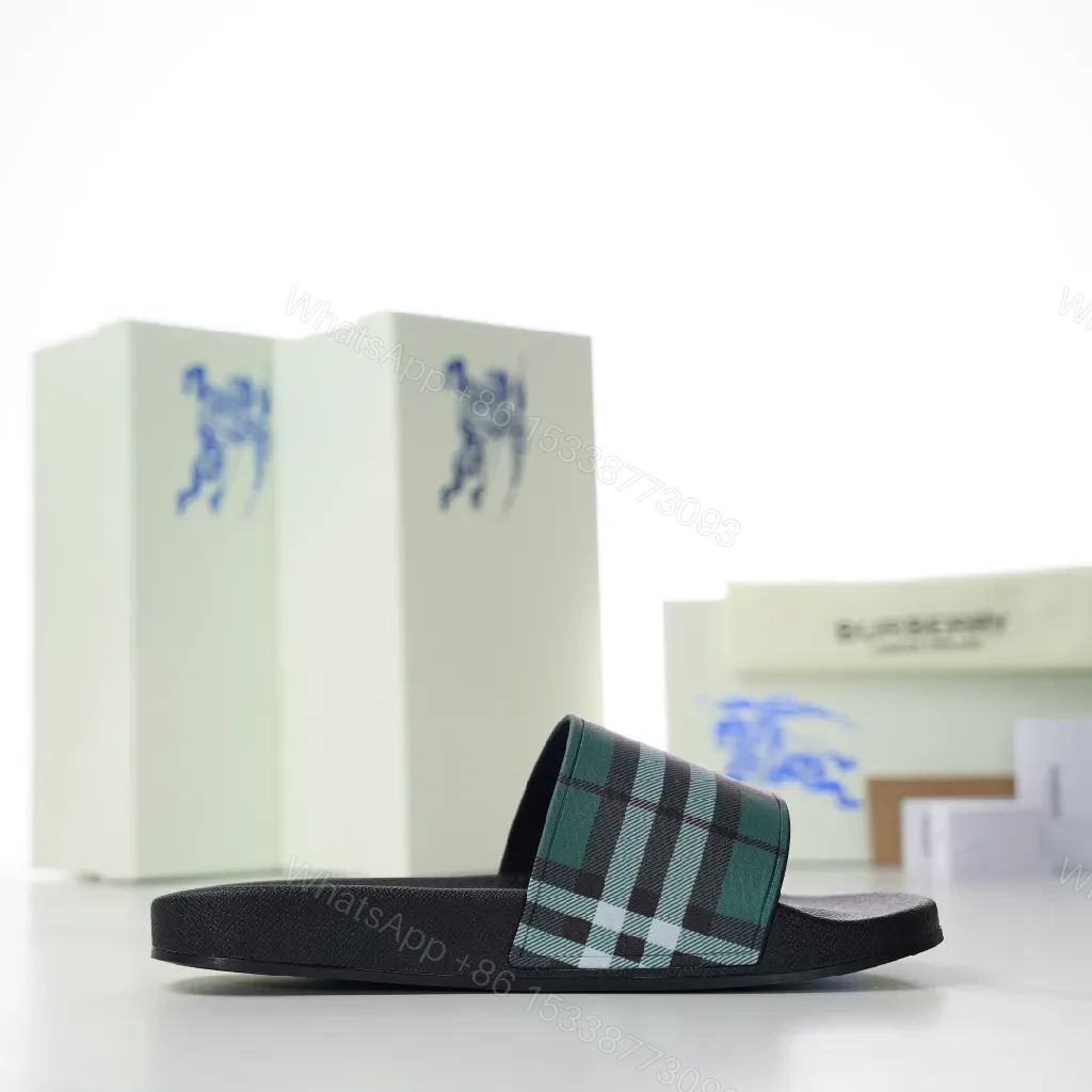 View 3 of Patterned Slip-Ons with Plaid Strap: All-Day Comfort Slide