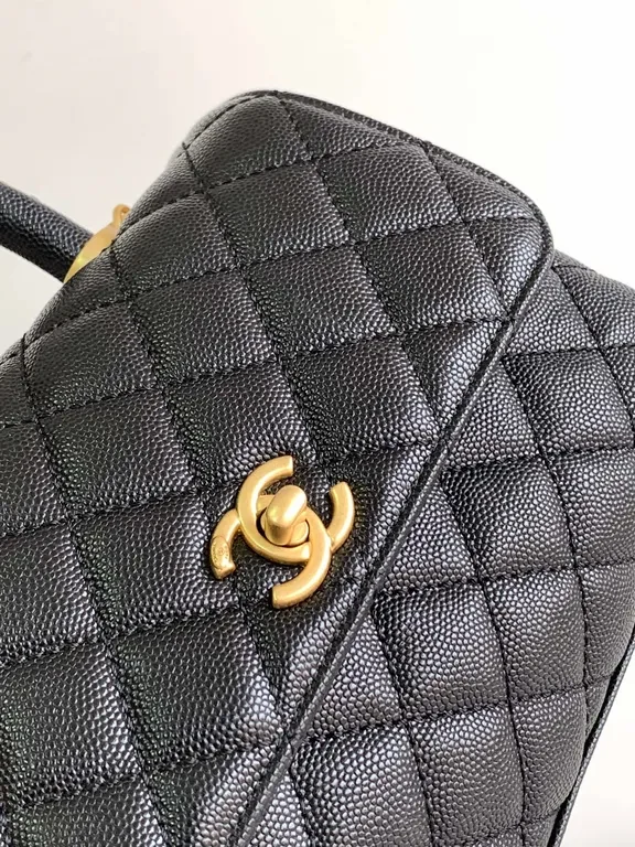 View 3 of Quilted Black Flap Bag + Gold Hardware - Everyday Luxe Bag