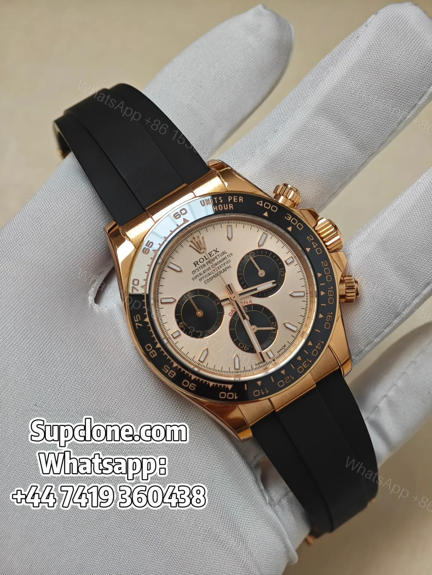 Rolex Daytona Super Clone M126515LN-0006 Rose Gold 4131 Movement — view 1