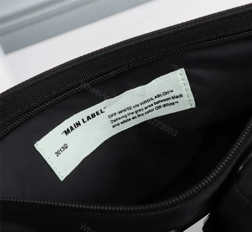 View 7 of Black Nylon Belt Bag: Two-Pocket, Hands-Free Utility