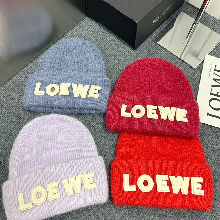 View 6 of Bold LOEWE Beanie: Luxe Knit with Standout Embroidery