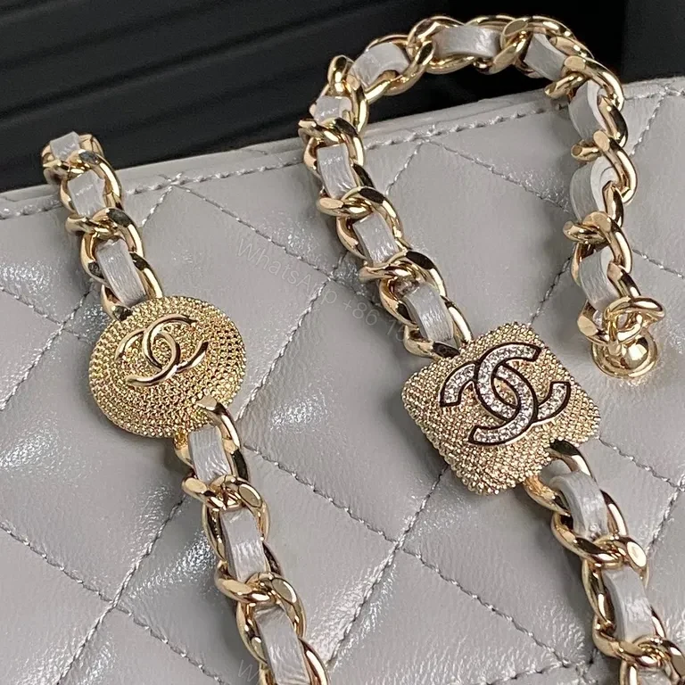 View 7 of Quilted Compact Crossbody â€“ Gold HW, Mini Chanel-Inspired Luxury