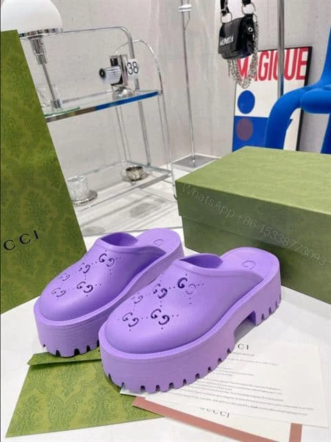 View 9 of GUCCI WONMEN’S PLATFORM PERFORATED G SANDAL – SDG015
