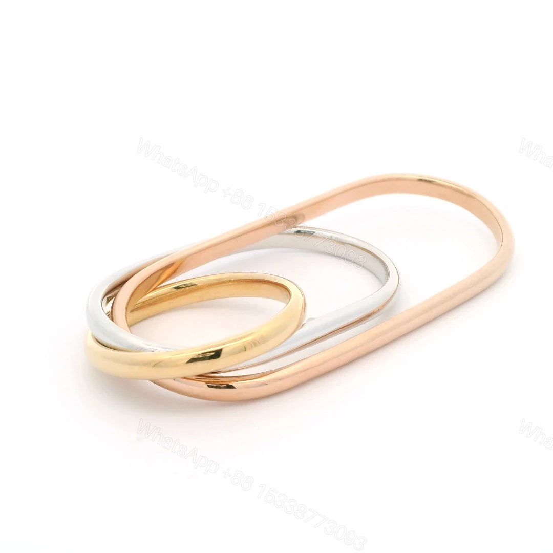 View 3 of 18K Gold New Cartier x Chitose Abe Trinity Three-Finger Ring