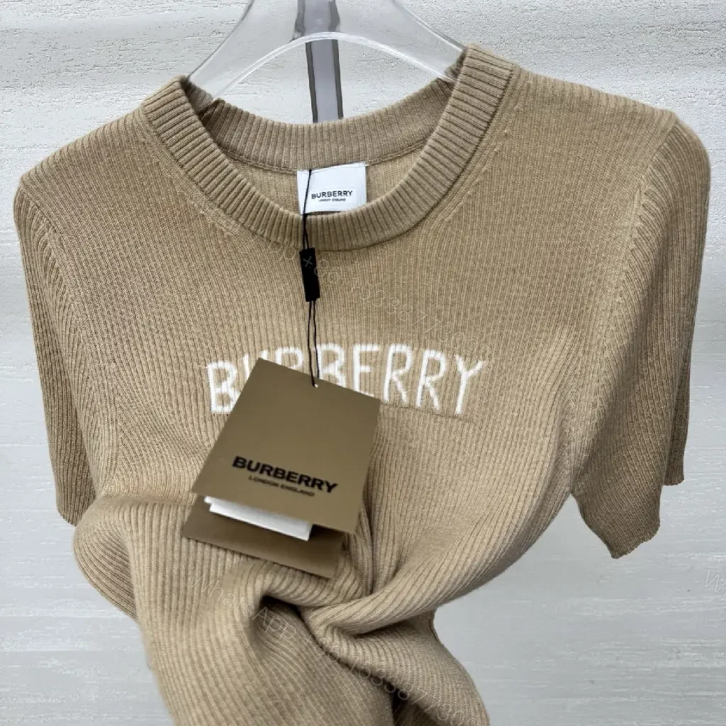 View 7 of Textured Knit Tee: Subtle Luxe Logo, All-Season Comfort