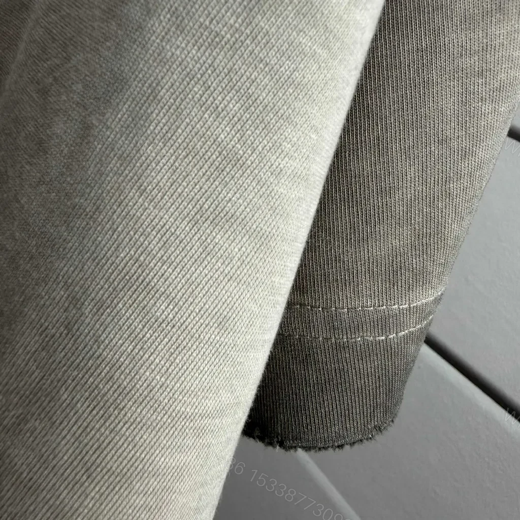 View 5 of Neutral Taupe Cotton Graphic Tee with Bold Crest