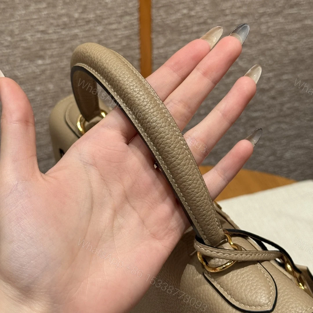 View 24 of 高仿Hermes*Kelly28系列H043230TCS2風衣灰金扣牛皮純手工